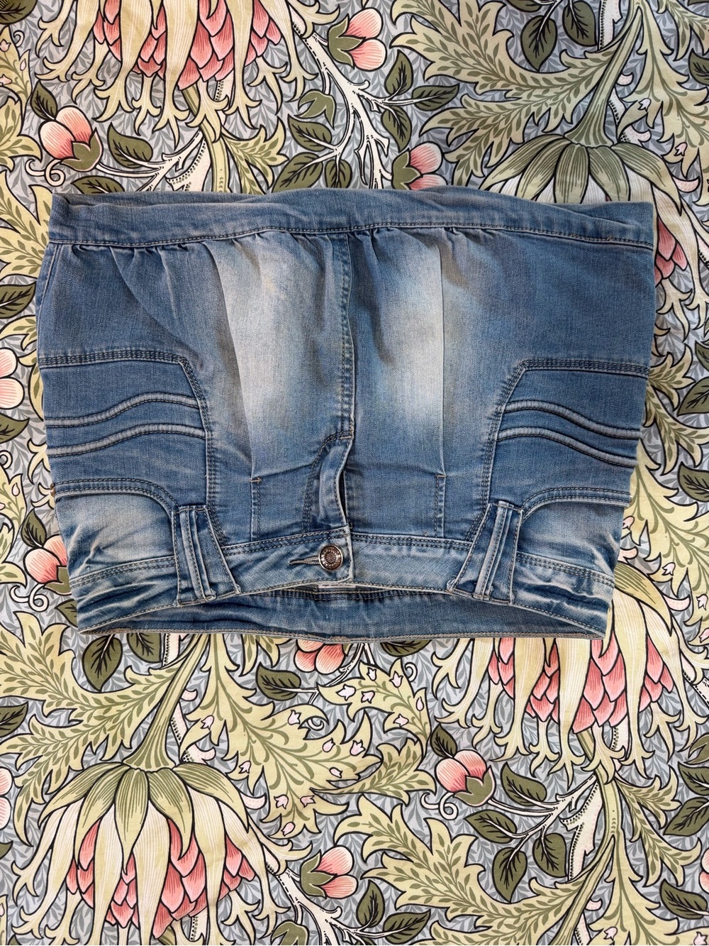 Denim Mini Skirt - Light Blue Wash